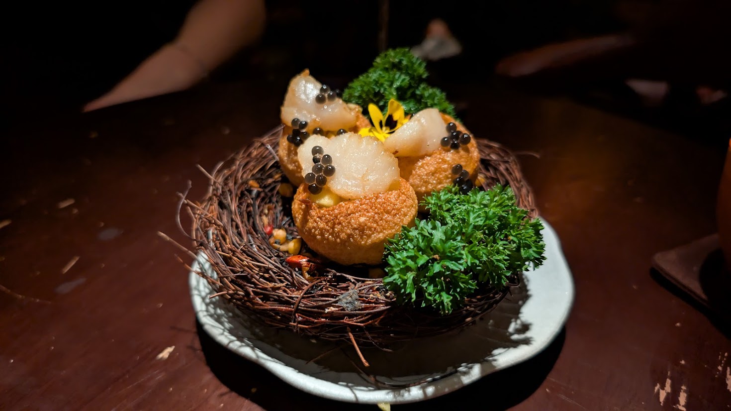House of Merlin Pani Puri Scallops