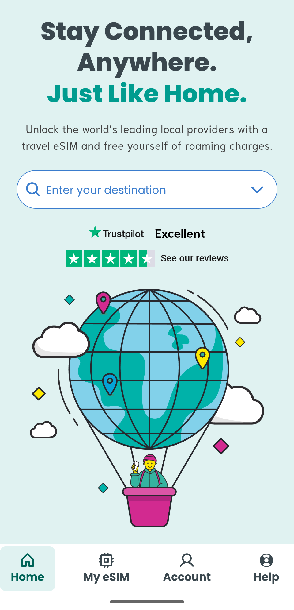 Sim Local mobile app