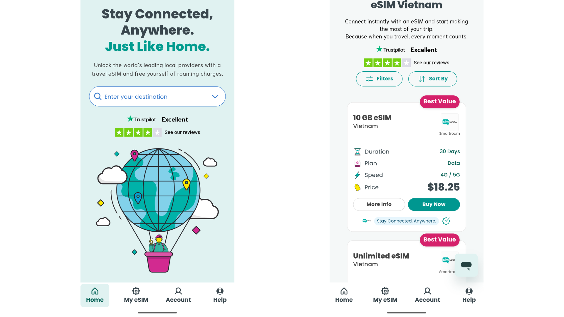 Sim Local Mobile App