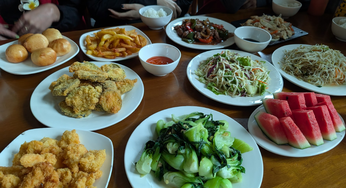 Vietnamese family style plates