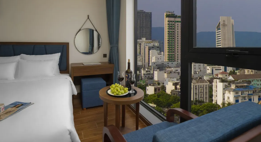 City views from a Vietnamese hotel